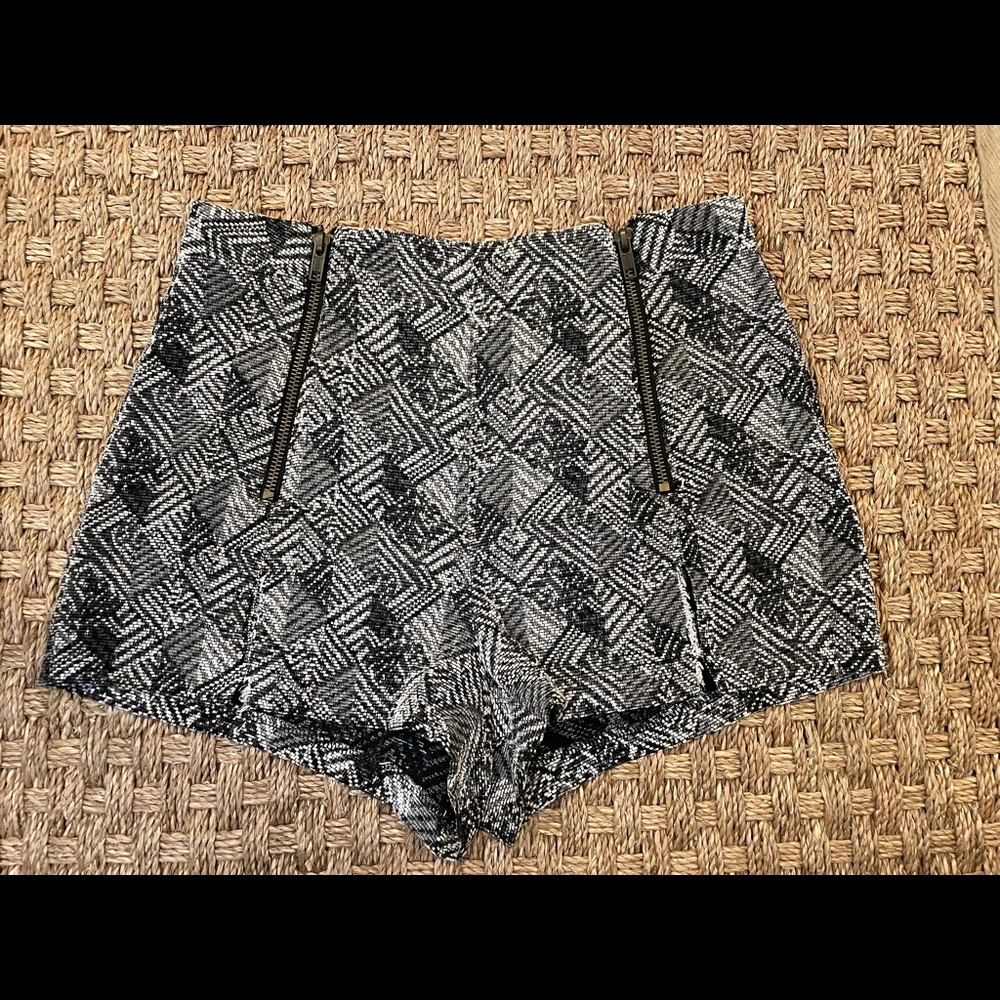 Lucca Couture Patterned High Waisted Shorts